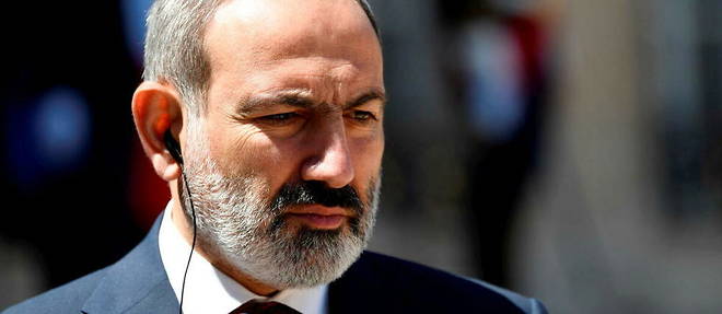 Le Premier ministre armenien Nikol Pachinian lors de sa visite en France, a l'Elysee, le 1er juin 2021.
