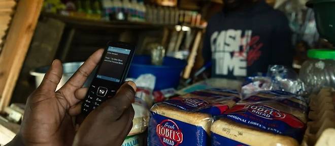 
Le paiement par telephone pour les menus achats, deja present en Afrique, explose depuis la crise du Covid-19 (photo d'illustration prise au Zimbabwe le 10 decembre 2019). 

