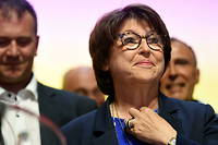 Martine Aubry, le soir du 28 juin 2020, apès sa réélection à la mairie de Lille.
