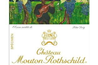 Étiquette du Château Mouton Rothschild 2020.
