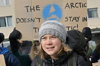 Des manifestants, dont Greta Thunberg, r&eacute;clament la &quot;justice climatique&quot; &agrave; Davos