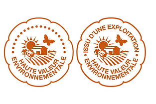 Logos du label HVE (Haute Valeur Environnementale).
