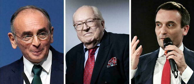 Eric Zemmour, Jean-Marie Le Pen et Florian Philippot
