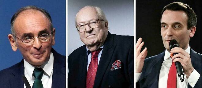 Eric Zemmour, Jean-Marie Le Pen et Florian Philippot
