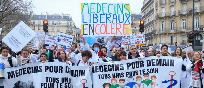 La greve des medecins liberaux avait ete massivement suivie en decembre (photo d'archives).
