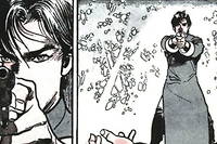 <em>Crying Freeman</em>, manga de Ryoichi Ikegami et Kazuo Koike.
