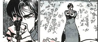  Crying Freeman , manga de Ryoichi Ikegami et Kazuo Koike.
