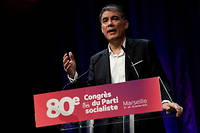 Le premier secrétaire du Parti socialiste, Olivier Faure, lors du 80 e  congrès du PS, à Marseille, le 29 janvier 2023.
