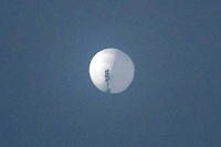 Le ballon espion chinois au-dessus du Montana, aux Etats-Unis, le 1 er  fevrier 2023.
