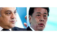 Autrefois politique, l'alliance entre Renault (Luca de Meo, directeur general, a gauche) et Nissant (Makoto Uchida, a droite) redevient operationnelle.
