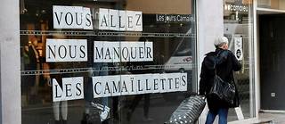 Une boutique Camaieu fermee a Bourg-en-Bresse en novembre 2022.
