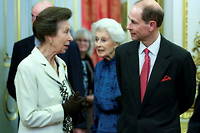 La princesse Anne et son frere, le prince Edward, lors de celebrations organisees a Buckingham Palace, le 1 er  fevrier 2023.
