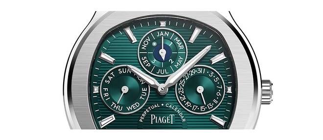 Piaget exprime sa maitrise de l'extreme finesse au travers d'une nouvelle Polo de haute horlogerie integrant les fonctions quantieme perpetuel et phase de lune.
