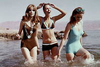 L'exposition de l'Agence Roger-Viollet invite les spectateurs à s'interroger sur la manière dont a évolué la représentation des femmes en photographie. Ici, publicité pour maillots de bain, de la fin des années 1960.
