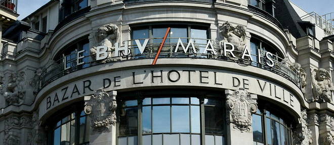 The BHV Marais, former Bazaar of the Hotel de Ville, emblematic department store of Paris.
