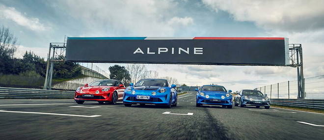 Aujourd'hui uniquement composee de declinaisons d'un seul modele, l'A110, la gamme Alpine va exploser avec le lancement de cinq modeles electriques d'ici 2026.
