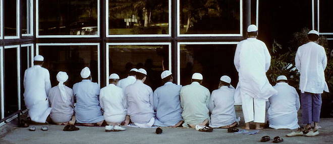 Une priere musulmane sur l'ile de La Reunion.
