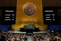 Majorit&eacute; &quot;&eacute;crasante&quot; &agrave; l'Assembl&eacute;e g&eacute;n&eacute;rale de l'ONU pour exiger le retrait russe d'Ukraine