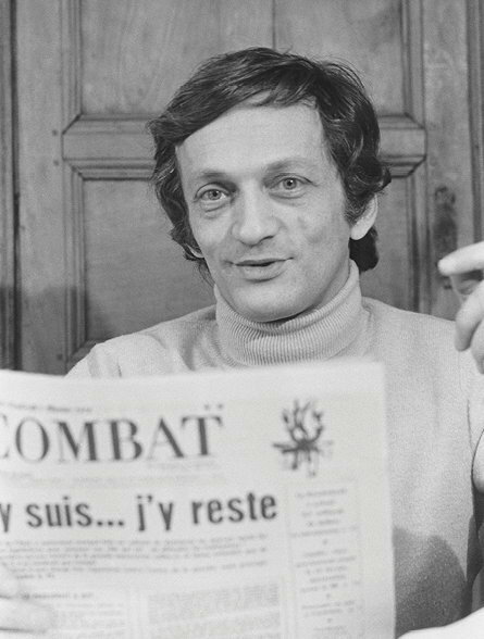 
        Filiation. Philippe Tesson, le pere de Sylvain Tesson, en 1974, alors redacteur en chef de << Combat >>.