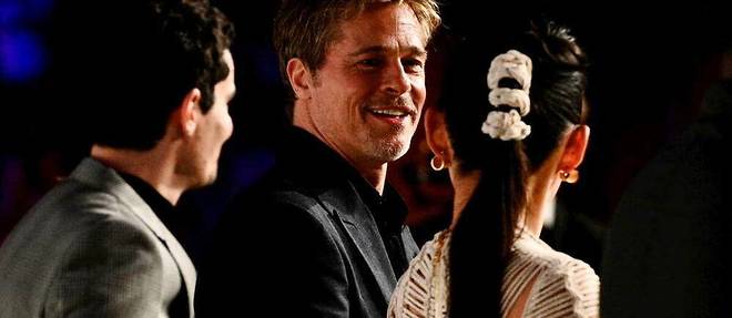 L'acteur americain Brad Pitt avant la premiere francaise de << Babylon >>, au Grand Rex a Paris, le 14 janvier 2023.
