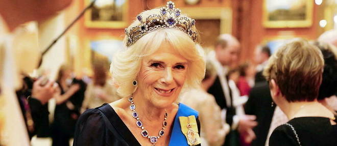 Camilla durant une reception au palais de Buckingham le 6 decembre 2022.
