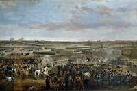 Napoleon I er  lors de la bataille de Leipzig, en octobre 1813  (gouache anonyme, detail).

