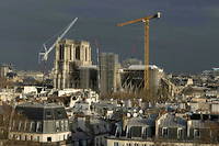 Les travaux de Notre-Dame de Paris, ici le 1 er  fevrier 2023.
