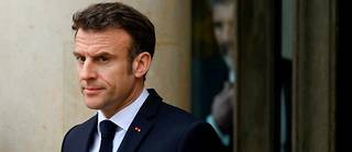 Emmanuel Macron le 10 Mars 2023 au palais de l'Elysee.
