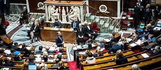 Seance publique de questions au gouvernement francais au Palais-Bourbon le 14 fevrier 2023.
