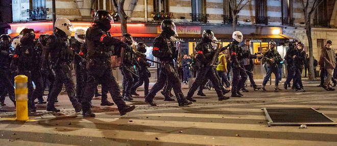 Des policiers de la Brav-M a Paris le 18 mars (photo d'illustration).

