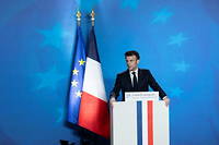 Emmanuel Macron, en fevrier 2023, a Bruxelles.
