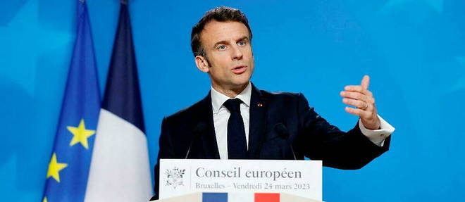 A Bruxelles, Emmanuel Macron a condamne << avec la plus grande fermete >> les violences qui ont emaille la journee de manifestation contre la reforme des retraites. ” title=”A Bruxelles, Emmanuel Macron a condamne << avec la plus grande fermete >> les violences qui ont emaille la journee de manifestation contre la reforme des retraites. “></div><figcaption class=