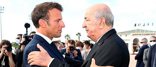 Les presidents francais, Emmanuel Macron, et algerien, Abdelmadjid Tebboune, veulent tourner la page de la crise diplomatique (image d'archive). 
