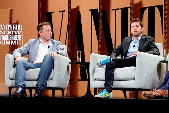 Creators.  Elon Musk with Sam Altman in 2015. Since then, he has continued to distance himself.