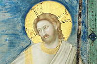  La Resurrection , 1304, fresque de Giotto di Bondone, chapelle Des Scrovegni a Padoue (Italie).
