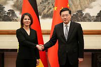 En visite en Chine, la cheffe de la diplomatie allemande joue l'unit&eacute; europ&eacute;enne