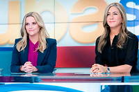 La serie  The Morning Show  avec Reese Witherspoon et Jennifer Aniston, signee Apple+, sera diffusee ce soir sur Canal+.
