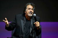 Al Pacino, a New York en 2022, au festival de Tibreca, a l'occasion du cinquantieme anniversaire du  Parrain  de Francis Ford Coppola.
