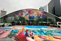 Campagne d'affichage  Super Mario Bros, le film  au CNIT de La Defense.
