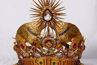 Couronne symbolique de Saint Michel Archange. Les objets du tresor du Mont saint Michel sont des << unicum >>, des objets dont il n'existe pas d'autres exemplaires.
