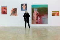 Intitulee  Fuck Abstraction ! , l'oeuvre de Miriam Cahn represente une personne aux mains liees, contrainte a une fellation par un homme puissant sans visage.
