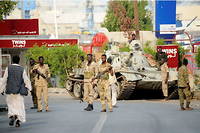 Soldats de l'armee soudanaise dans les rues de Port-Soudan le 20 avril dernier.
