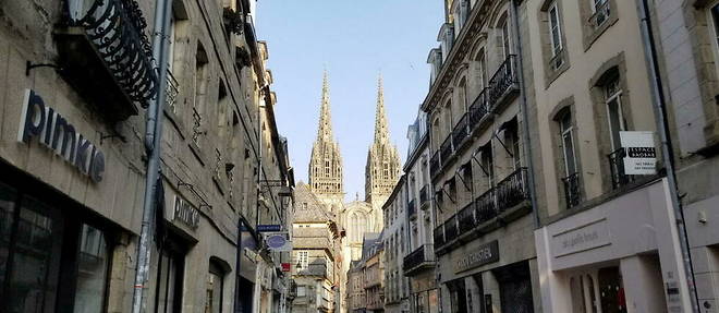 The city center of Quimper, in Finistere, in Brittany.  (Illustrative photo)
