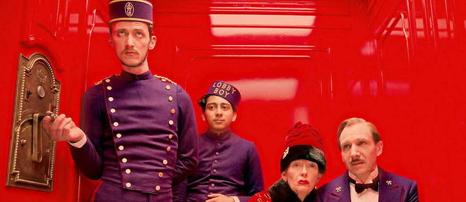 << Grand Budapest Hotel >> avec Ralph Fiennes et Tilda Swinton.
