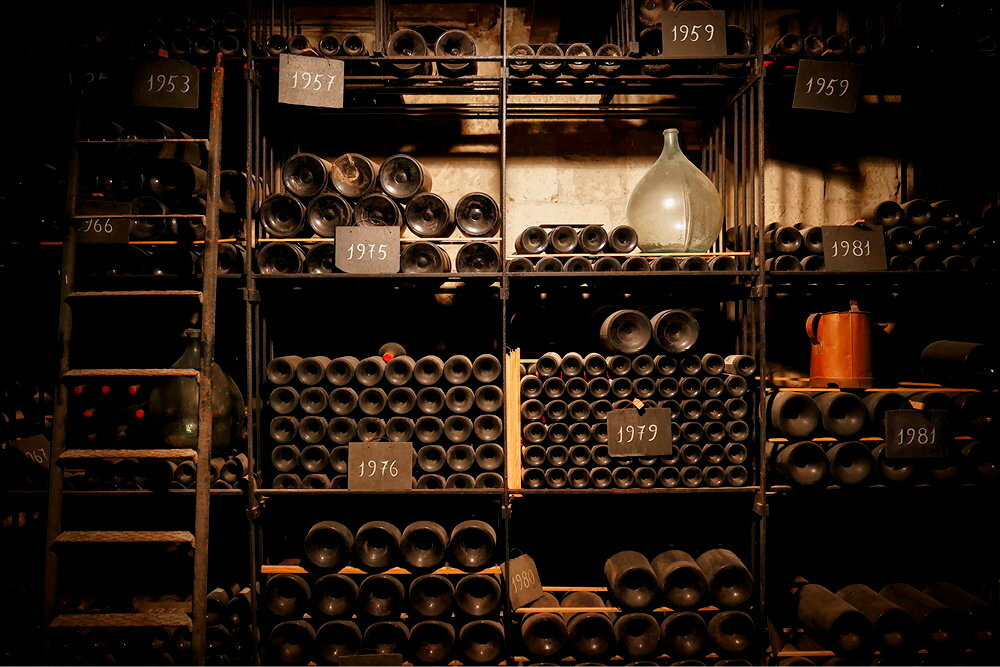 The cellar of the Chateau Taillefer, in Pomerol.