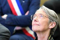 La Première ministre Élisabeth Borne au Centre international de recherche et d'innovation de Danone, à Paris-Saclay, à Gif-sur-Yvette (Essonne), le 6 février 2023.

