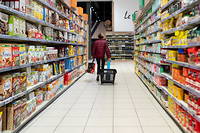 Le coût des produits alimentaires s'est renchéri moins rapidement (photo d'illustration).
