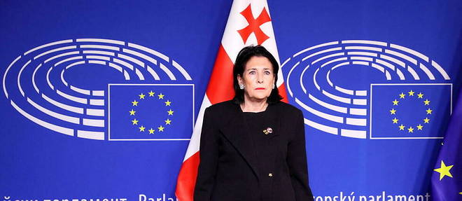 La presidente georgienne Salome Zourabichvili, le 31 mai 2023, a Bruxelles. 