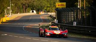 La Ferrari 499P n°50 de l'équipage Fuoco, Molina et Nielsen, s'est montrée la plus rapide lors de la séance d'essai de mercredi.
