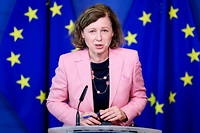 Vera Jourova, vice-presidente de la Commission europeenne pour les valeurs et la transparence, a Bruxelles, le 5 juin 2023.
